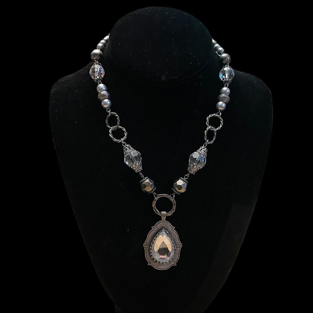 Retro Gothic Beaded Costume Necklace